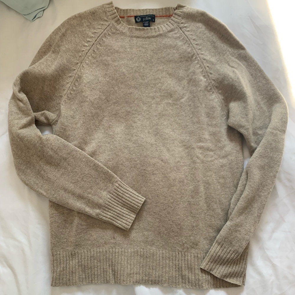 J. Crew Lambs Wool Sweater Tan